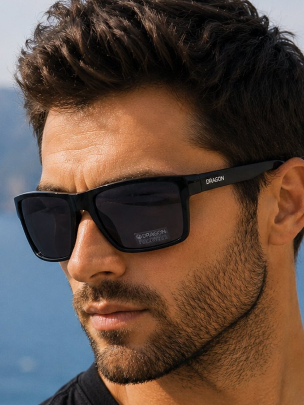 Dragon Square Polarized Sunglasses DRS1002-001